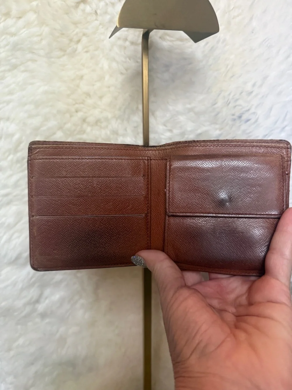 Louis Vuitton Monogram Canvas Wallet - Dark Brown & Gold Mens